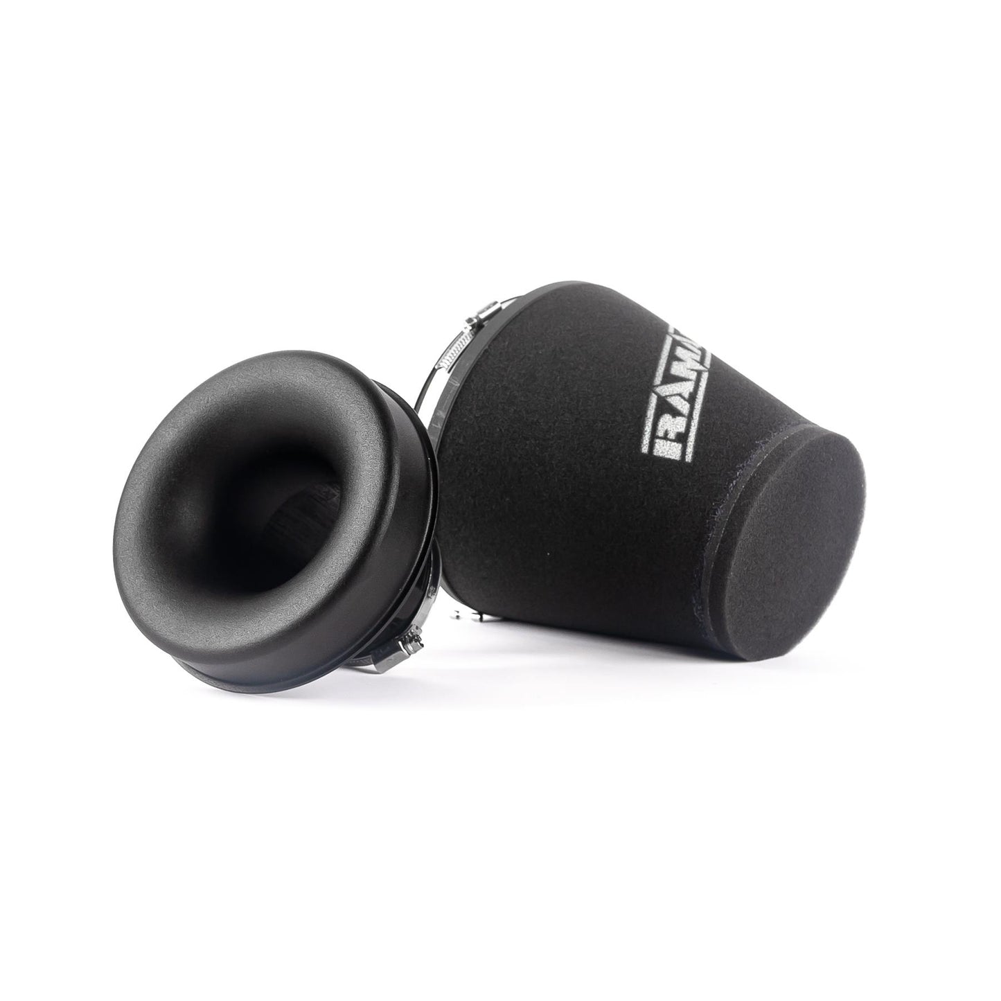 Ramair 70mm (2.75inch) ID Neck Large Cone Air Filter with Velocity Stack and Coupling