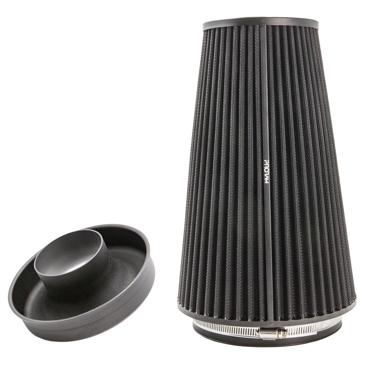Ramair Pleated 80mm (3.1inch) ID Neck XLarge Cone Air Filter with Velocity Stack and Coupling