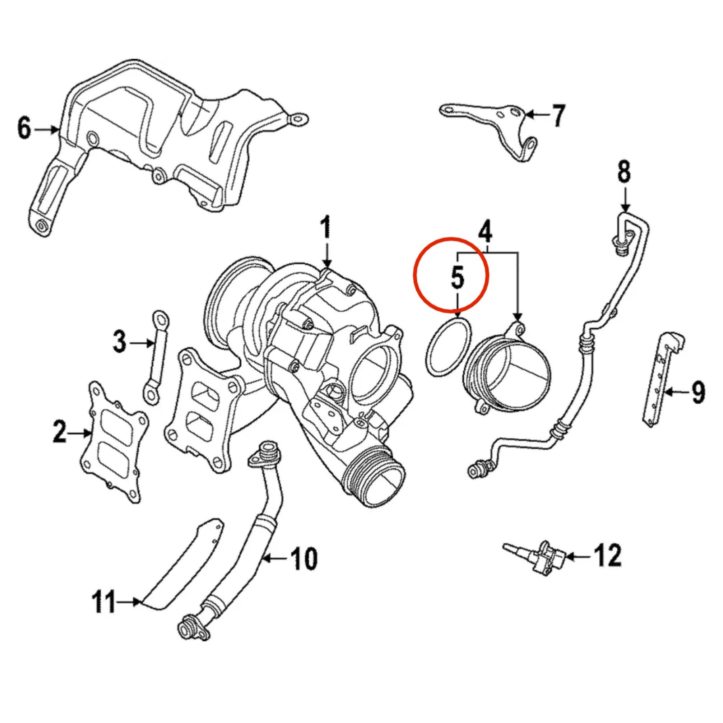 Genuine Intake Seal EA888.4 Garret Turbo