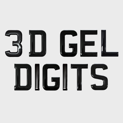 3D Gel Number Plate Digits