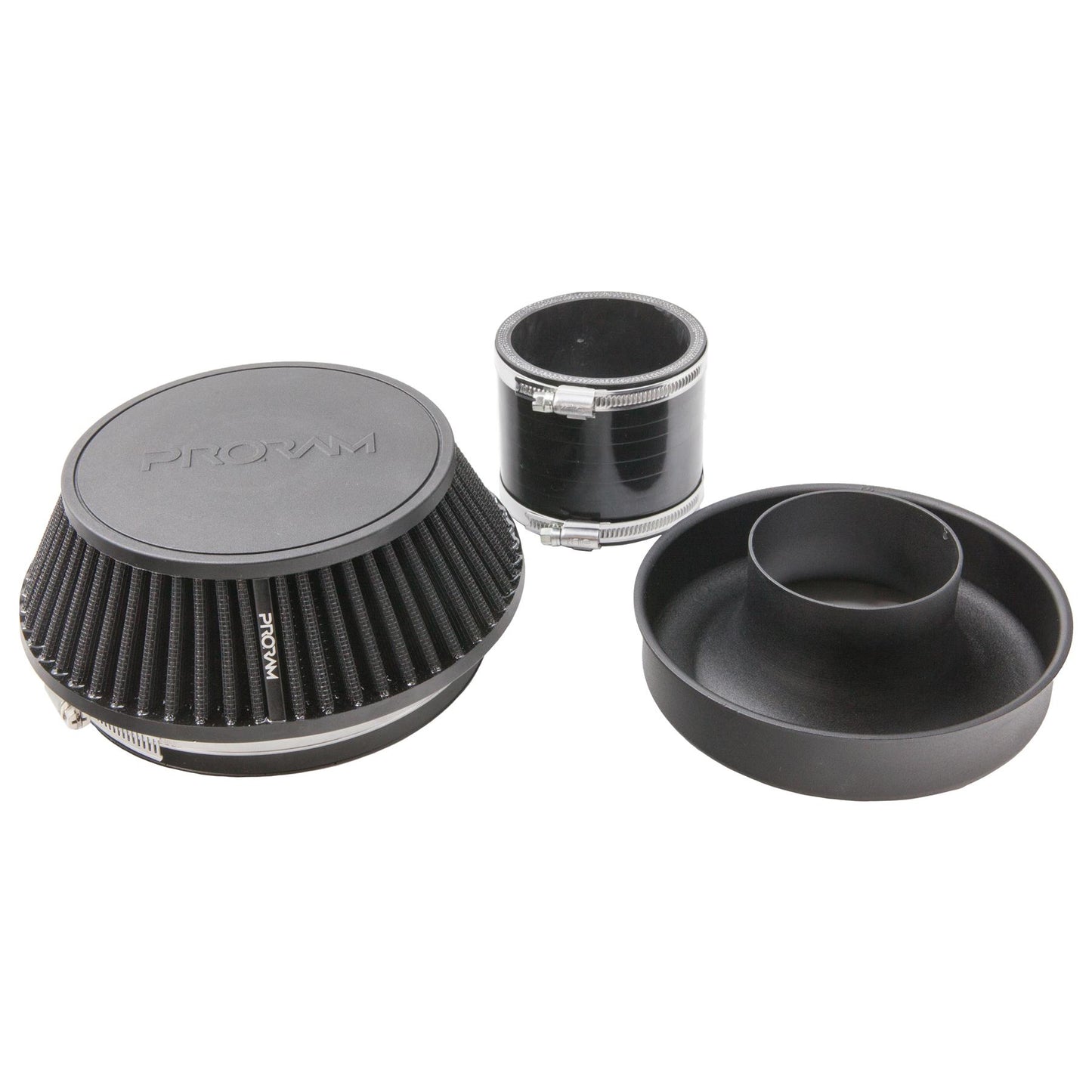 Ramair Pleated 83mm (3.25inch) ID Neck Small Cone Air Filter with Velocity Stack and Coupling
