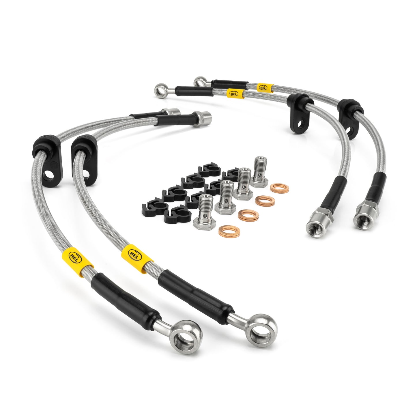 HEL Braided Rear Brake Line Set - Golf MK7