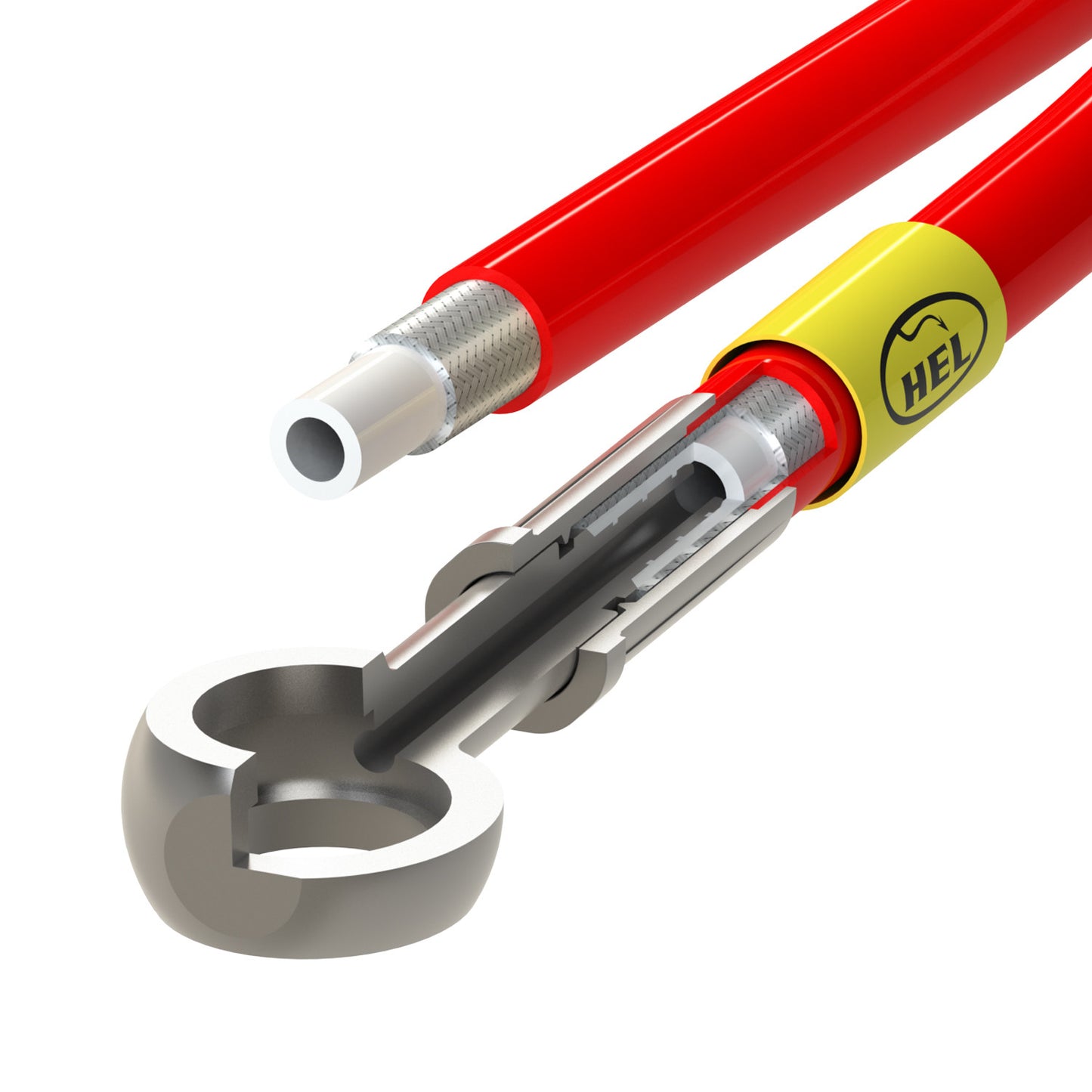 HEL Braided Rear Brake Line Set - Golf MK7