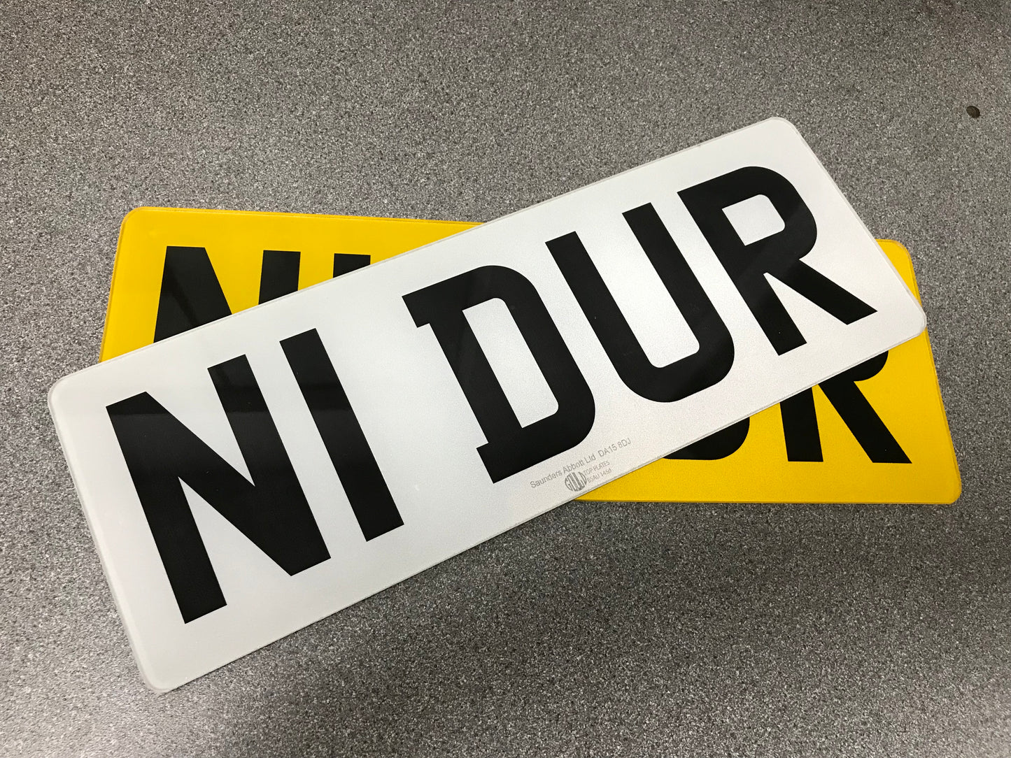 Standard and Short Number Plates