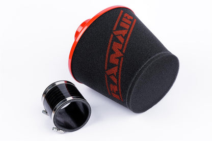 Ramair Foam Performance Universal Cone Air Large Filter Coupler - 100mm (3.9inch) Red