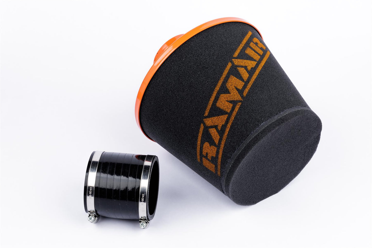 Ramair Foam Performance Universal Cone Large Intake Filter Coupler - 90mm (3.5inch) Orange