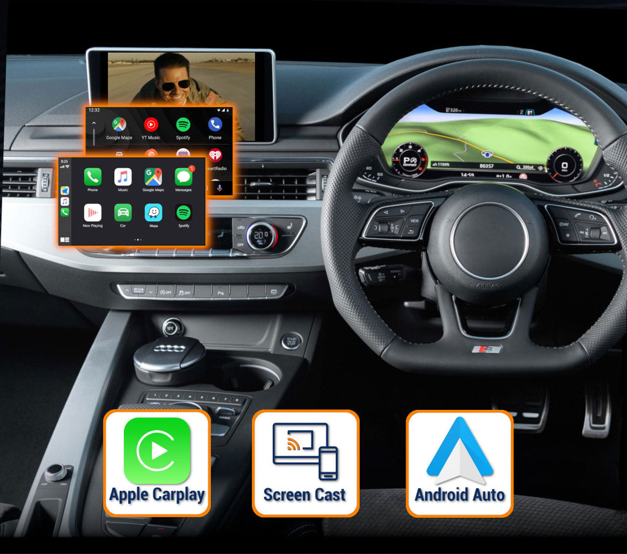 Apple CarPlay and Android Auto Interface For VWG MIB 5F Infotainment