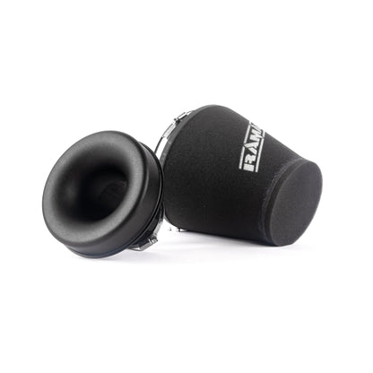 Ramair 102mm (4inch) ID Neck Large Cone Air Filter with Velocity Stack and Coupling