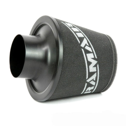 Ramair Large Foam Filter Aluminium Base 100mm (3.9inch) OD Black