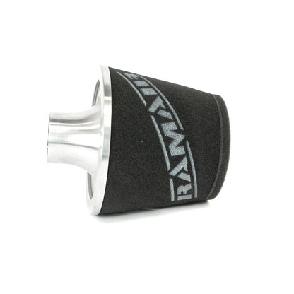 Ramair Foam Jet Stream Large Cone Air Filter 70mm (2.75inch) OD Silver