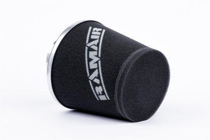 Ramair Foam Jet Stream Small Cone Air Filter 90mm (3.5inch)OD Silver with Silicone Coupling