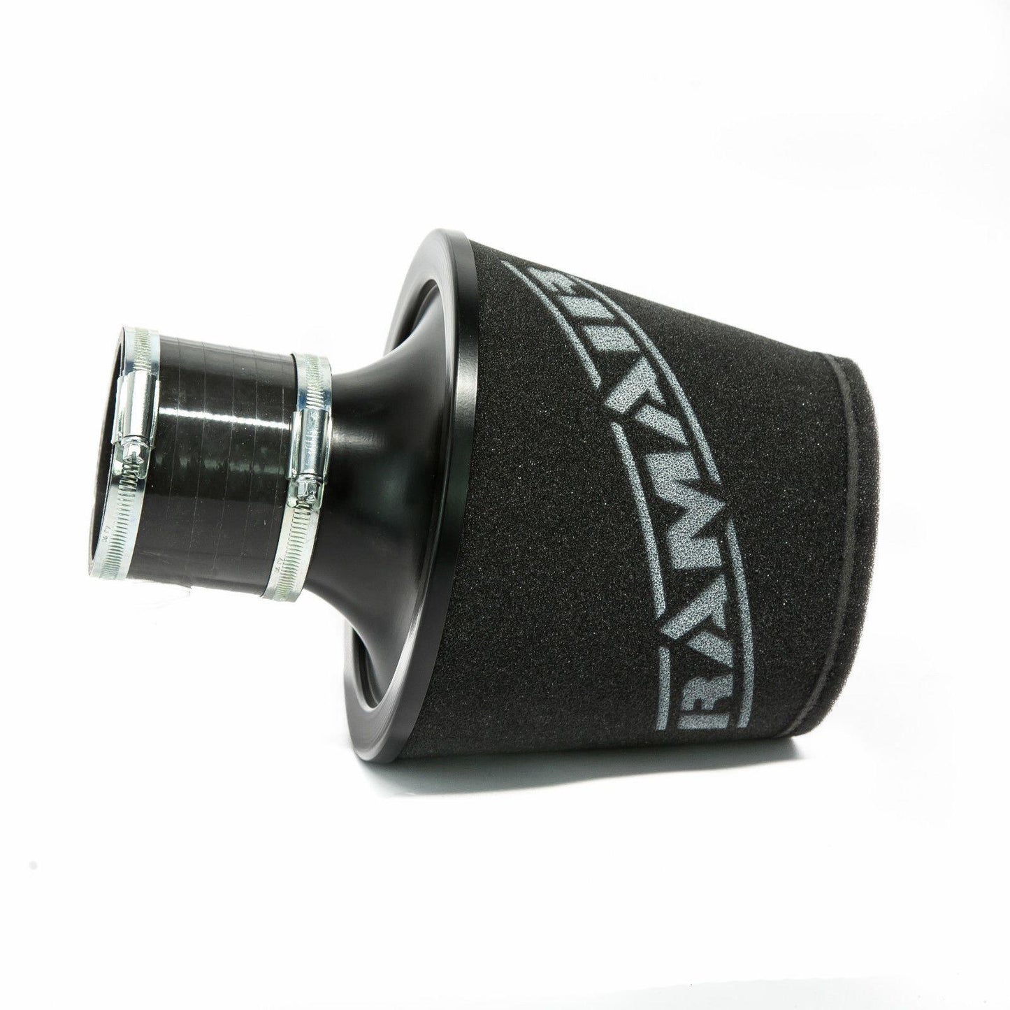 Ramair Foam Jet Stream Large Cone Air Filter 70mm (2.75inch) OD Black with Silicone Coupler