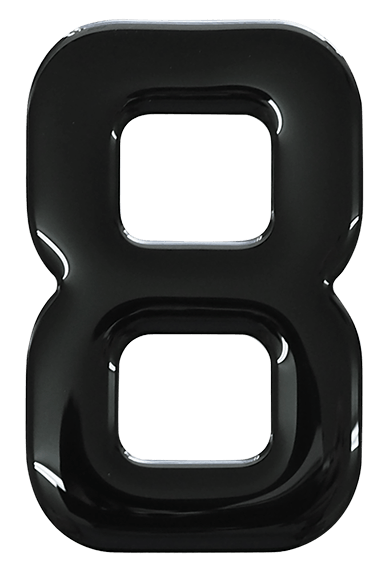 3D Gel Number Plate Digits
