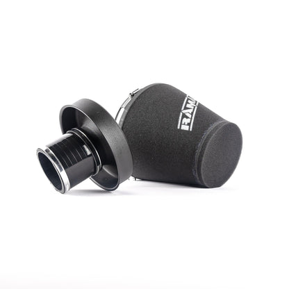 Ramair 80mm (3.1inch) ID Neck Large Cone Air Filter with Velocity Stack and Coupling