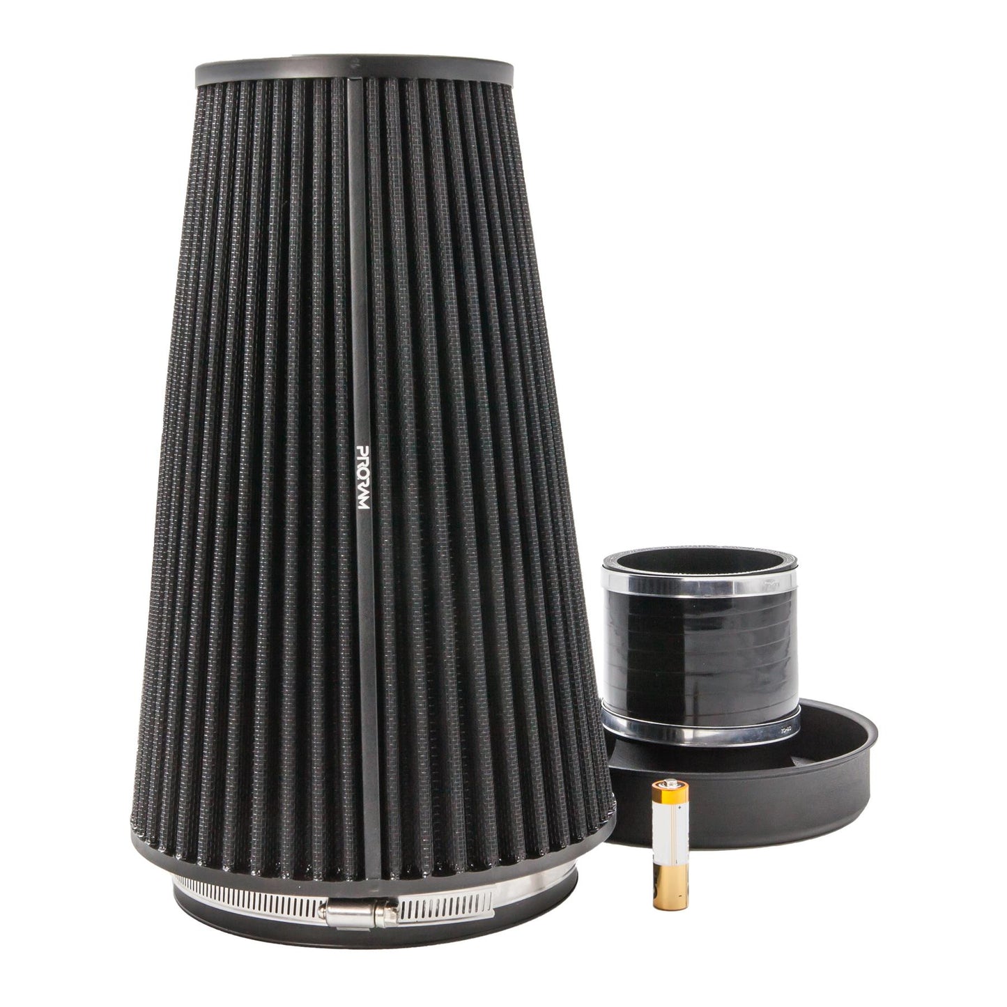 Ramair Pleated 70mm (2.75inch) ID Neck XLarge Cone Air Filter with Velocity Stack and Coupling
