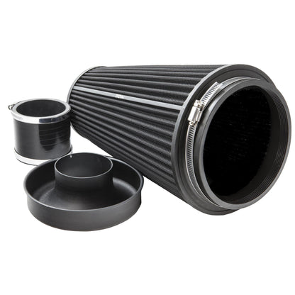 Ramair Pleated 80mm (3.1inch) ID Neck XLarge Cone Air Filter with Velocity Stack and Coupling