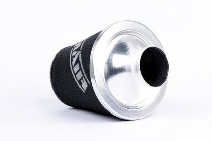 Ramair Medium Foam Filter Aluminium Base 100mm OD Silver with Silicone Coupler