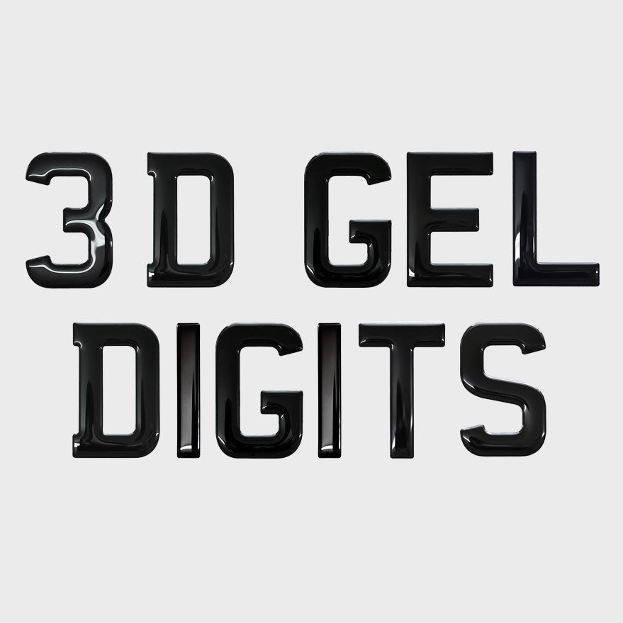 thumbnail image 2 of Mkmotorsport 3D Gel Reg Plate Digits Starter Pack – 175 Digits – Black – Mk Gel 2 of 2