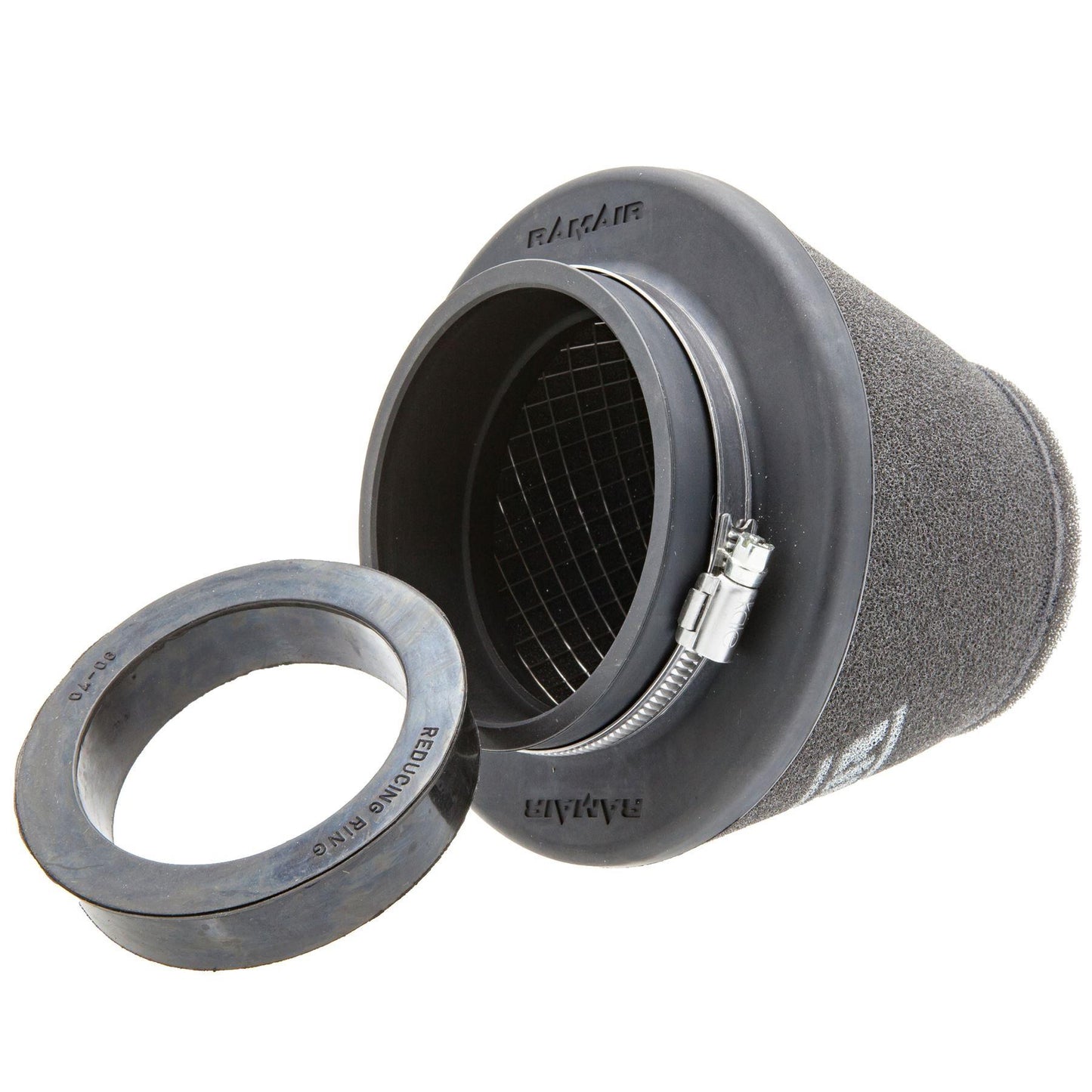 Ramair Foam 70mm - 90mm (2.75-3.5inch) ID Neck Polymer Base Neck Cone Air Filter