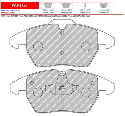 Ferodo Front Brake Pad Set - PQ35 312/340mm discs