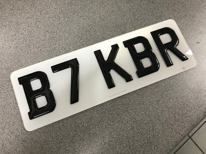 Standard and Short 3D Gel Number Plates